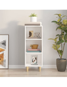 Credenza Bianca 34,5x32,5x90 cm in Legno Multistrato 2
