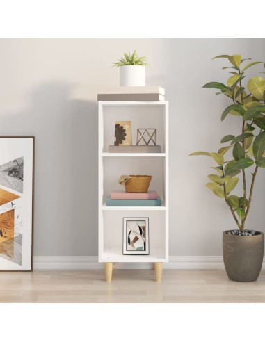 Credenza Bianca 34,5x32,5x90 cm in Legno Multistrato