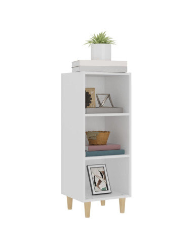 Credenza Bianca 34,5x32,5x90 cm in Legno Multistrato