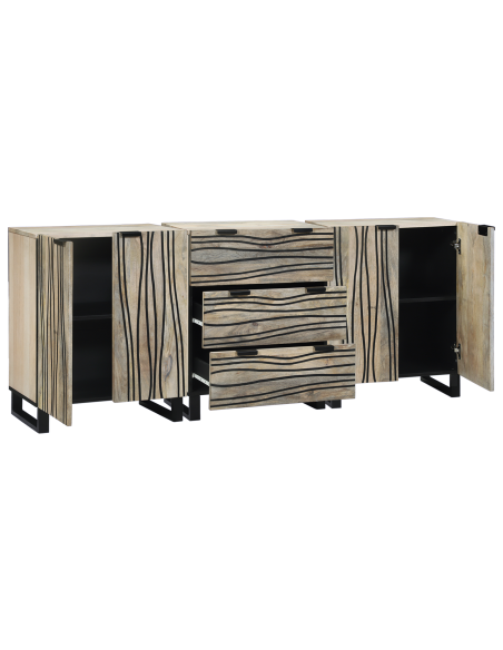 Set di mobili per il bagno 3 pcs Bianco 180 x 33 x 75 cm