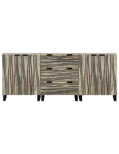 Set di mobili per il bagno 3 pcs Bianco Legno multistrato