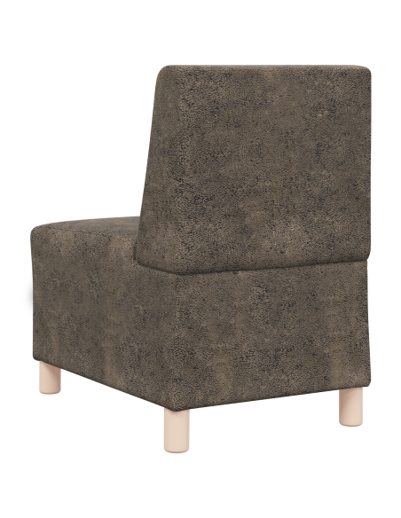 Poltrona Sofa con cuscino 3 pcs Grigio scuro 55 cm