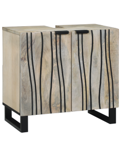 Set di mobili per il bagno 4 pcs Marrone Noce Legno multistrato