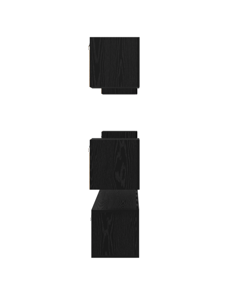 Set mobile TV Altro 7 pcs Rovere Nero Media 180 x 30 x 30 cm