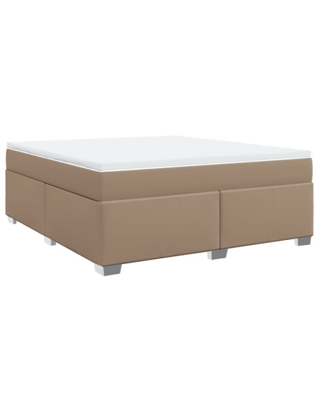 Giroletto a Molle con Materasso Cappuccino 180x200cm Similpelle
