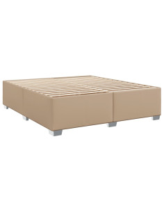 Giroletto a Molle con Materasso Cappuccino 180x200cm Similpelle 2