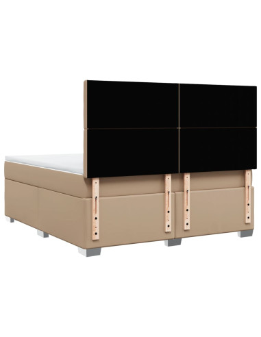 Giroletto a Molle con Materasso Cappuccino 180x200cm Similpelle