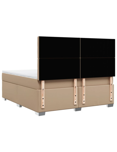 Giroletto a Molle con Materasso Cappuccino 180x200cm Similpelle