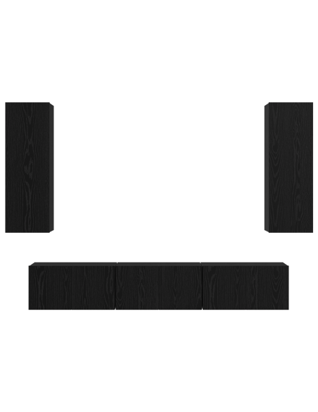 Set mobile TV 5 pcs Rovere Nero Media 30.5 x 30 x 90 cm