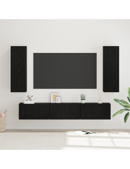 Set mobile TV 5 pcs Rovere Nero Media 30.5 x 30 x 90 cm