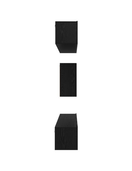 Set mobile TV 6 pcs Rovere Nero 100 x 30 x 30 cm