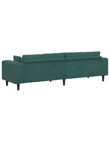 Divano con cuscino Verde Scuro 250 x 77 x 76 cm Velluto