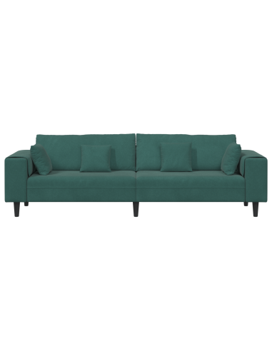 Divano con cuscino Verde Scuro 250 x 77 x 76 cm Velluto