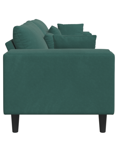 Divano con cuscino Verde Scuro 250 x 77 x 76 cm Velluto
