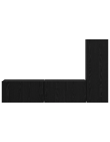 Set di Mobile TV 3 pcs Rovere Nero Small 30.5 x 30 x 90 cm