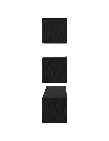 Set di Mobili TV 4 pcs Rovere Nero 80 x 30 x 30 cm