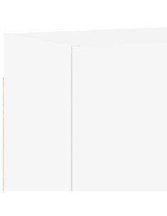 Mobili TV a Muro 5pz Bianchi in Legno Multistrato