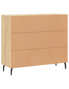 Credenza Rovere Sonoma 90x34x80 cm in Legno Multistrato 2