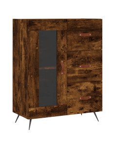 Credenza Rovere Fumo  69,5x34x180 cm in Legno Multistrato