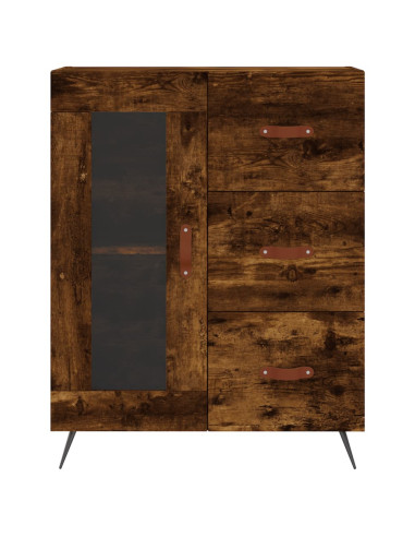 Credenza Rovere Fumo  69,5x34x180 cm in Legno Multistrato