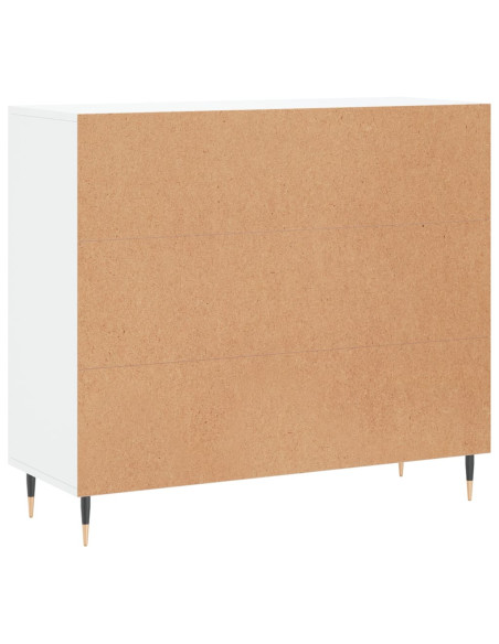 Credenza Bianca 90x34x80 cm in Legno Multistrato