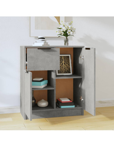Credenza Grigio Cemento 60x30x70 cm in Legno Multistrato