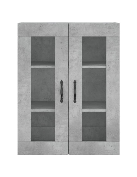 Mobile a Parete Grigio Cemento 69,5x34x90 cm Legno Multistrato