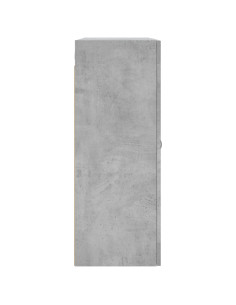 Mobile a Parete Grigio Cemento 69,5x34x90 cm Legno Multistrato 2