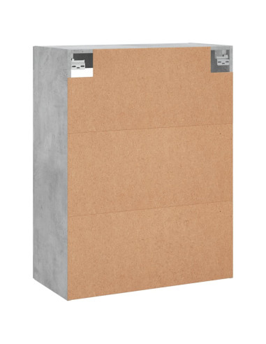 Mobile a Parete Grigio Cemento 69,5x34x90 cm Legno Multistrato