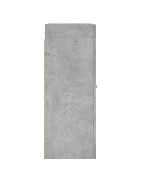 Armadietti a Parete 2 pz Grigio Cemento in Legno Multistrato