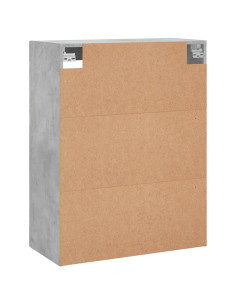 Armadietti a Parete 2 pz Grigio Cemento in Legno Multistrato 2