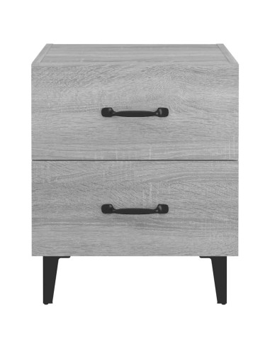 Comodini 2 pz Grigio Sonoma 40x35x47,5 cm