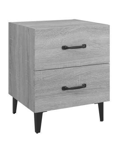 Comodini 2 pz Grigio Sonoma 40x35x47,5 cm