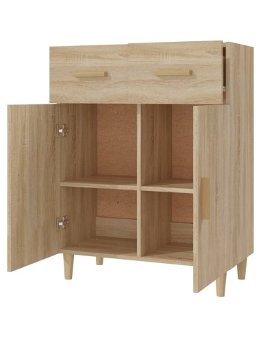 Credenza Rovere Sonoma 69,5x34x89 cm in Legno Multistrato
