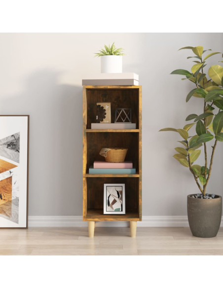 Credenza Rovere Fumo 34,5x32,5x90 cm in Legno Multistrato