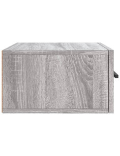 Comodino a Muro Grigio Sonoma 35x35x20 cm