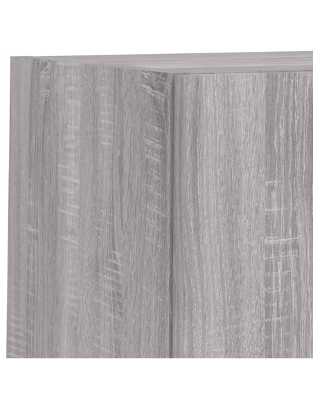 Mobili TV a Muro 4pz con Luci LED Grigio Sonoma