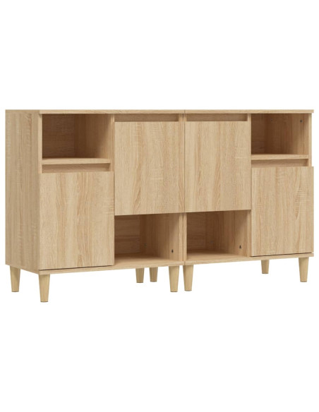 Credenze 2pz Rovere Sonoma 60x35x70 cm in Legno Multistrato