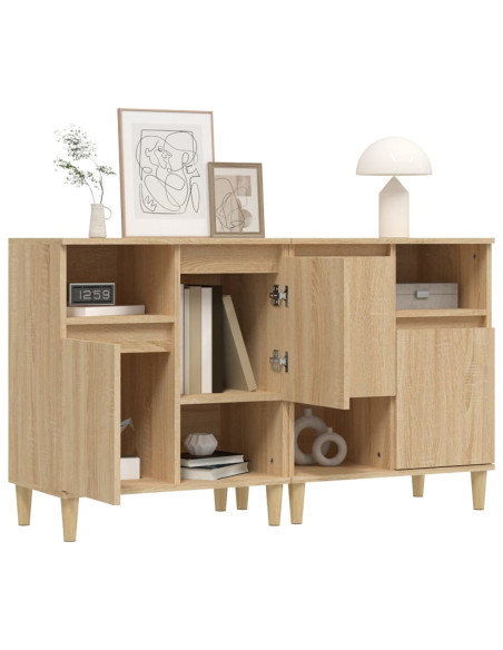Credenze 2pz Rovere Sonoma 60x35x70 cm in Legno Multistrato