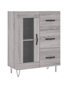 Credenza Grigio Sonoma 69,5x34x180 cm in Legno Multistrato