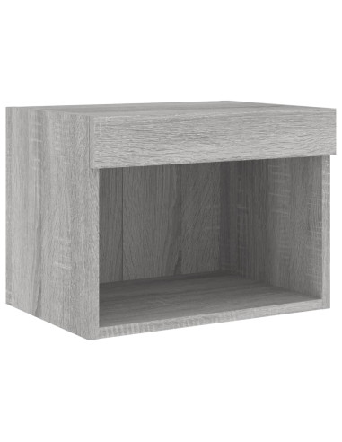 Mobili TV a Muro con LED 8pz Grigio Sonoma Legno Multistrato