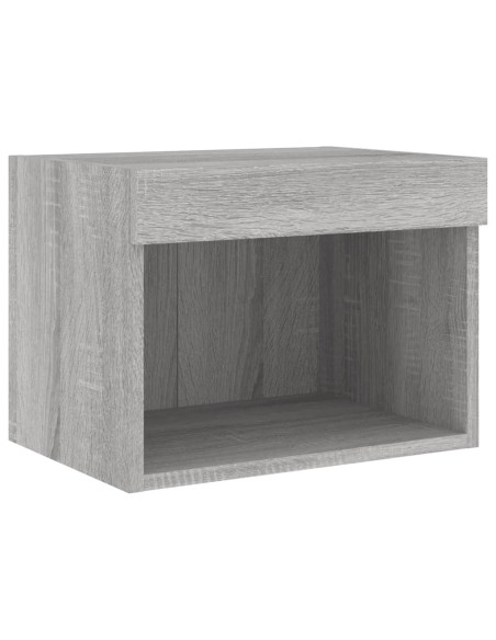 Mobili TV a Muro con LED 8pz Grigio Sonoma Legno Multistrato