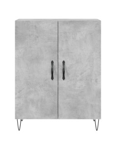 Credenza Grigio Cemento 69,5x34x180 cm in Legno Multistrato 2