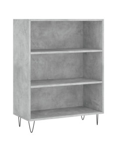 Credenza Grigio Cemento 69,5x34x180 cm in Legno Multistrato
