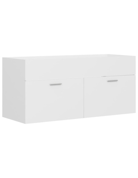 Mobile Lavabo Bianco 100x38,5x46 cm in Legno Multistrato