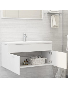 Mobile Lavabo Bianco 100x38,5x46 cm in Legno Multistrato 2