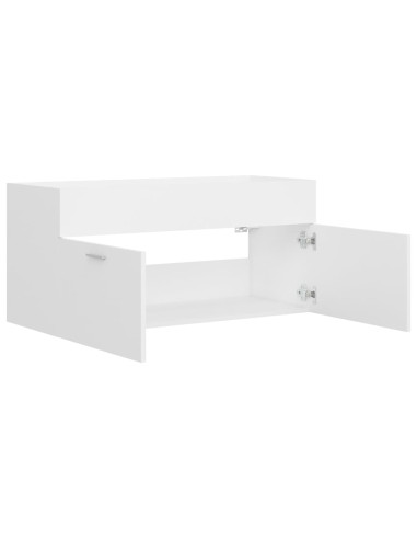 Mobile Lavabo Bianco 100x38,5x46 cm in Legno Multistrato