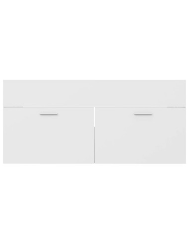 Mobile Lavabo Bianco 100x38,5x46 cm in Legno Multistrato