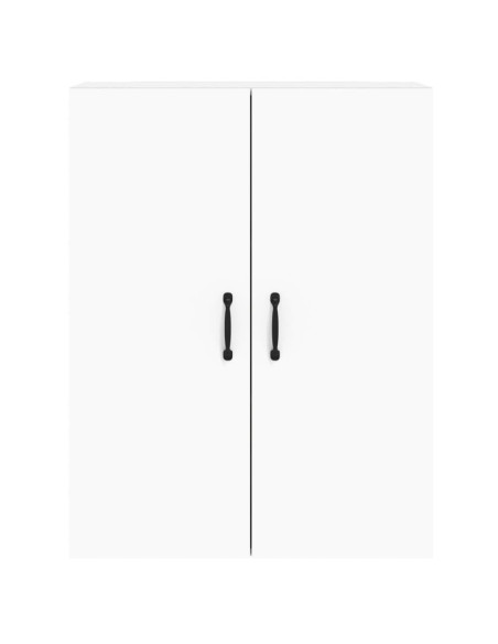 Armadietti a Parete 2 pz Bianchi in Legno Multistrato