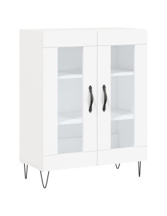 Credenza Bianca 69,5x34x180 cm in Legno Multistrato